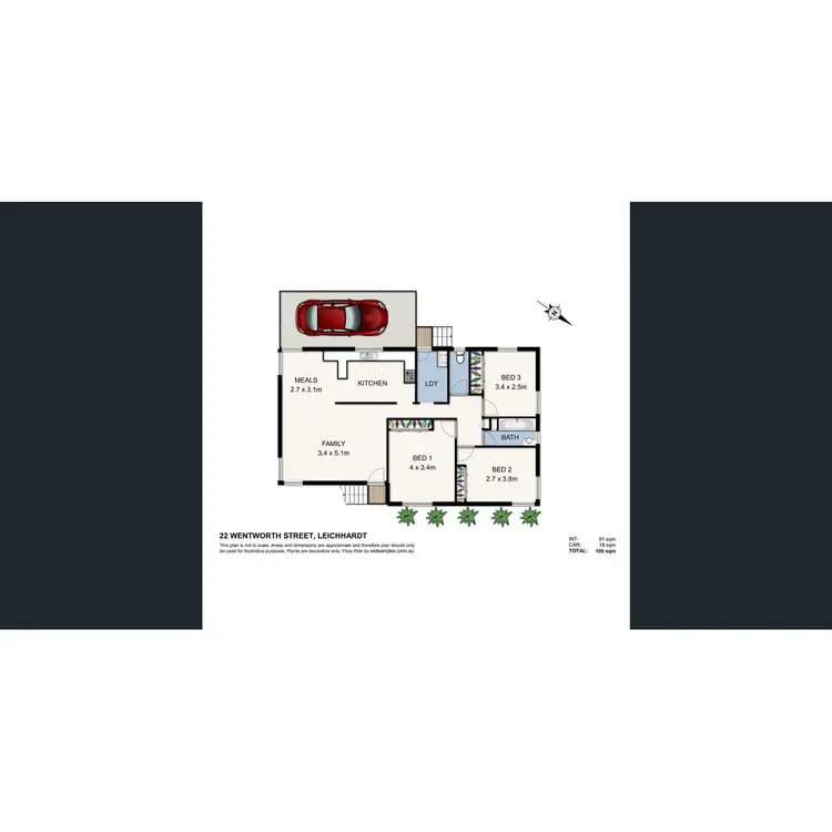 Floorplan of Homely house listing, 22 Wentworth Street, Leichhardt QLD 4305
