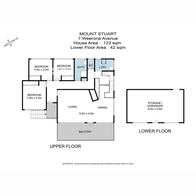 Floorplan of Homely house listing, 7 Weerona Avenue, Mount Stuart TAS 7000