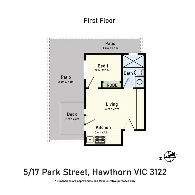 Floorplan of Homely apartment listing, 5/17 Park Street, Hawthorn VIC 3122