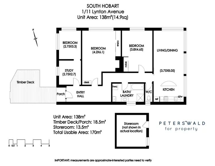 Floorplan of Homely apartment listing, 1/11 Lynton Avenue, South Hobart TAS 7004