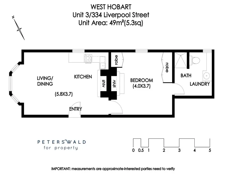 Floorplan of Homely house listing, 3/334 Liverpool Street, West Hobart TAS 7000