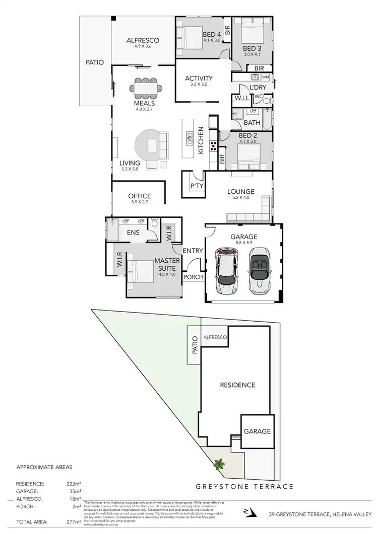 Floorplan of Homely house listing, 39 Greystone Terrace, Helena Valley WA 6056