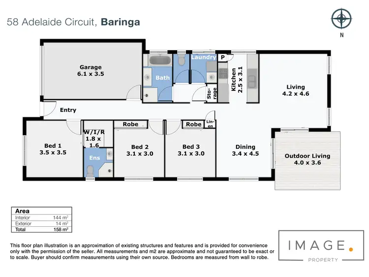 Floorplan of Homely house listing, 58 Adelaide Circuit, Baringa QLD 4551