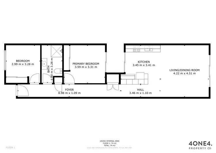 Floorplan of Homely unit listing, 17/630 Main Road, Granton TAS 7030