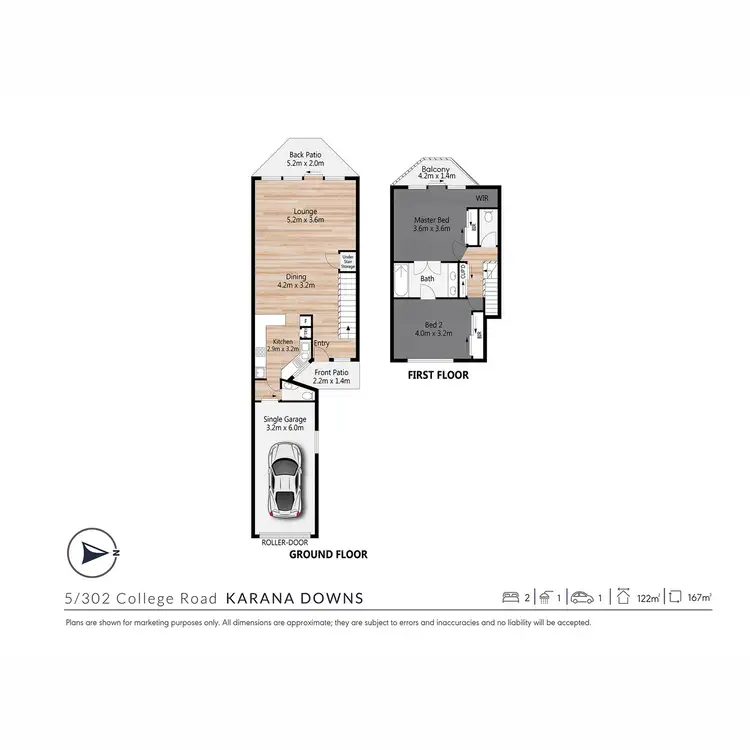 Floorplan of Homely townhouse listing, 5/302 College Road, Karana Downs QLD 4306