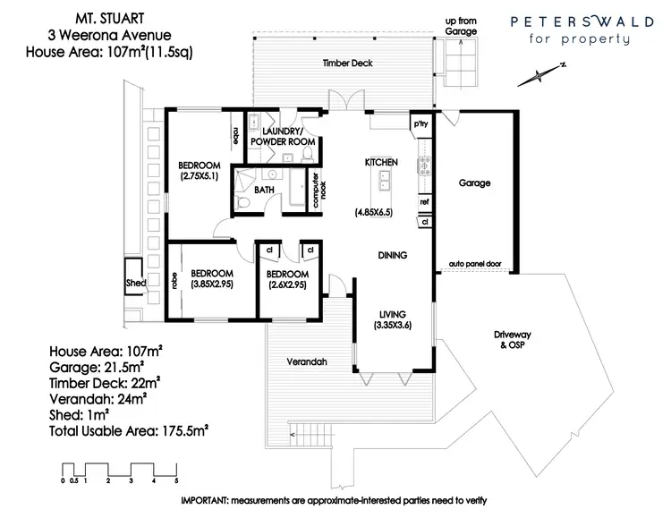Floorplan of Homely house listing, 3 Weerona Avenue, Mount Stuart TAS 7000