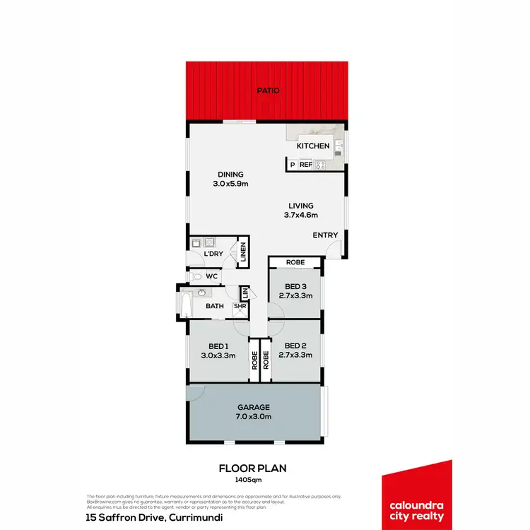 Floorplan of Homely house listing, 15 Saffron Drive, Currimundi QLD 4551