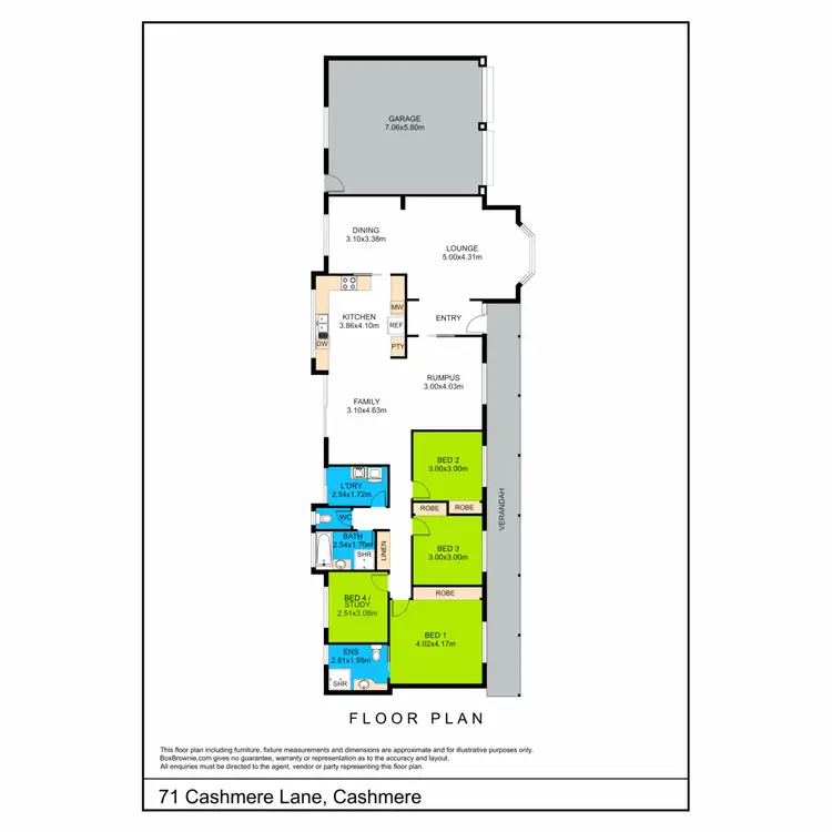Floorplan of Homely house listing, 71 Cashmere Lane, Cashmere QLD 4500