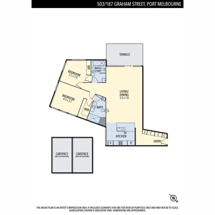 Floorplan of Homely apartment listing, 503/187 Graham Street, Port Melbourne VIC 3207