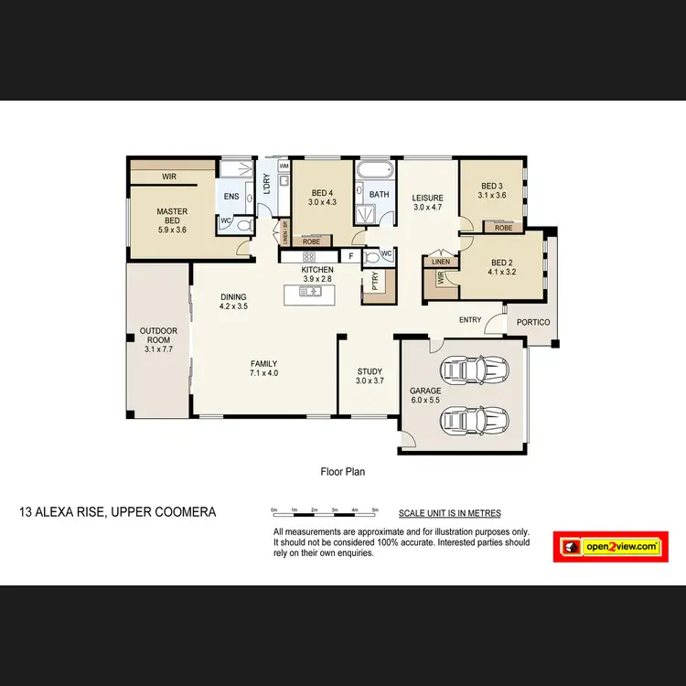 Floorplan of Homely house listing, 13 Alexa Rise, Upper Coomera QLD 4209