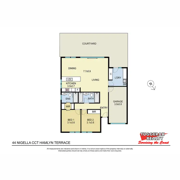 Floorplan of Homely semi-detached listing, 44 Nigella Circuit, Hamlyn Terrace NSW 2259