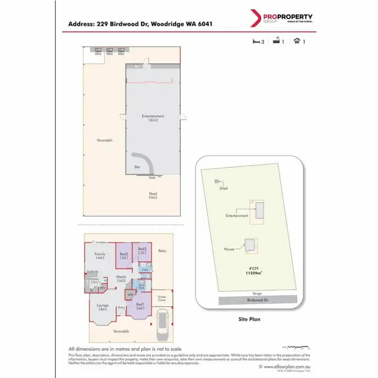 Floorplan of Homely house listing, 229 Birdwood Drive, Woodridge WA 6041