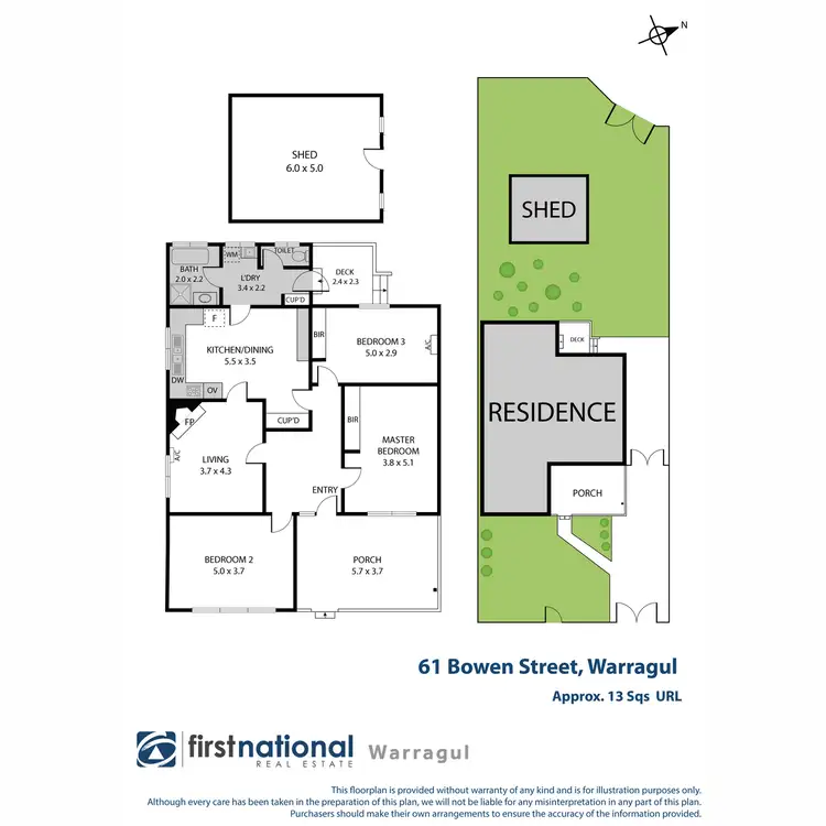 Floorplan of Homely house listing, 61 Bowen Street, Warragul VIC 3820