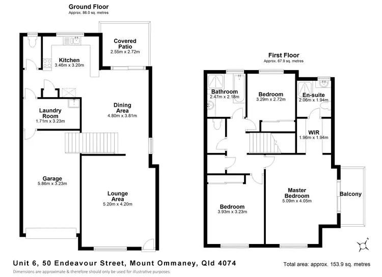 Floorplan of Homely townhouse listing, 6/50 Endeavour Street, Mount Ommaney QLD 4074