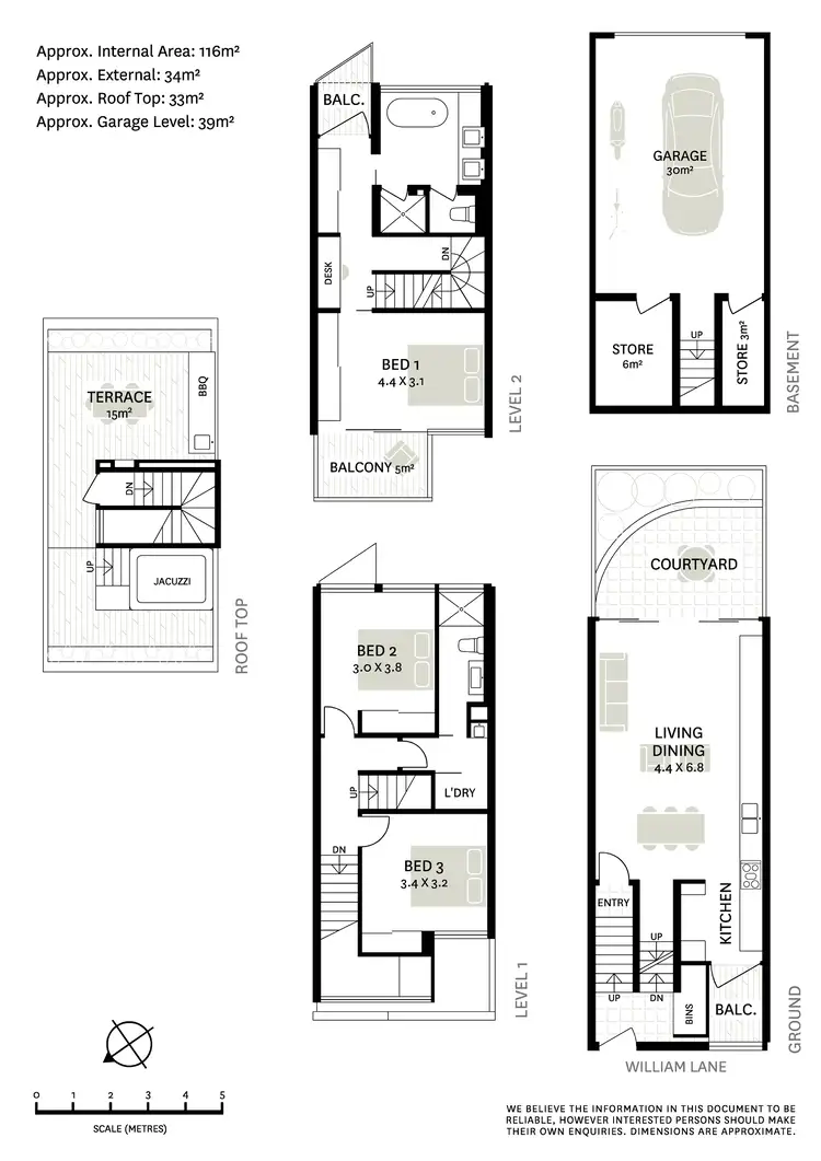 Floorplan of Homely townhouse listing, 33A William Street, Alexandria NSW 2015