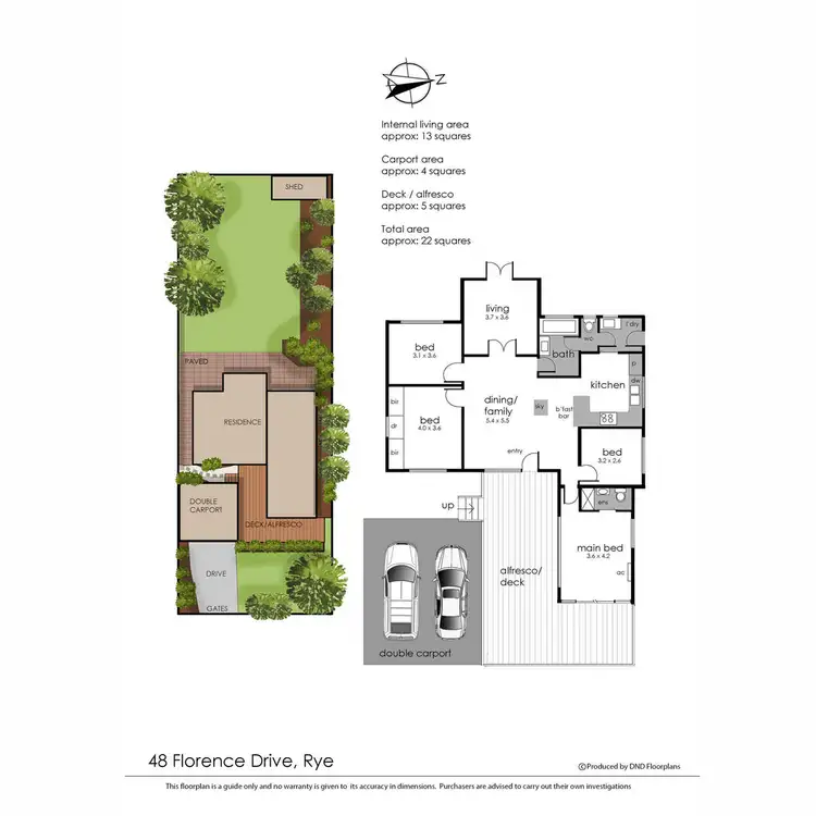 Floorplan of Homely house listing, 48 Florence Drive, Rye VIC 3941