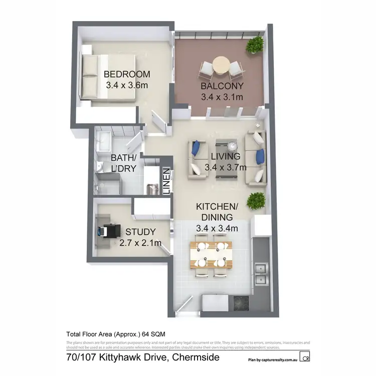 Floorplan of Homely apartment listing, 70/107 Kittyhawk Drive, Chermside QLD 4032