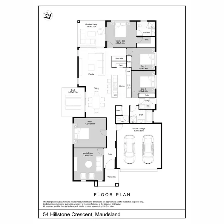 Floorplan of Homely house listing, 54 Hillstone Crescent, Maudsland QLD 4210