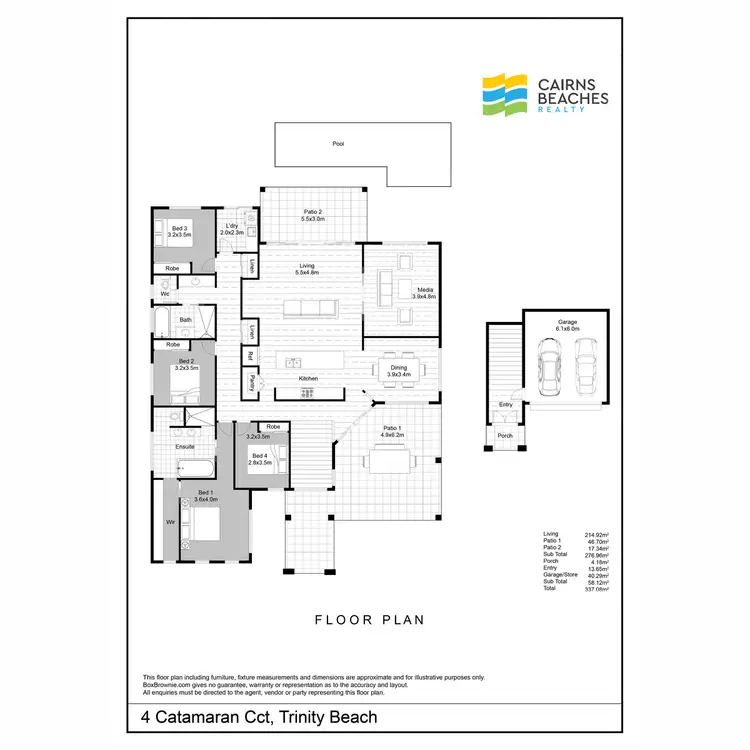 Floorplan of Homely house listing, 4 Catamaran Circuit, Trinity Beach QLD 4879