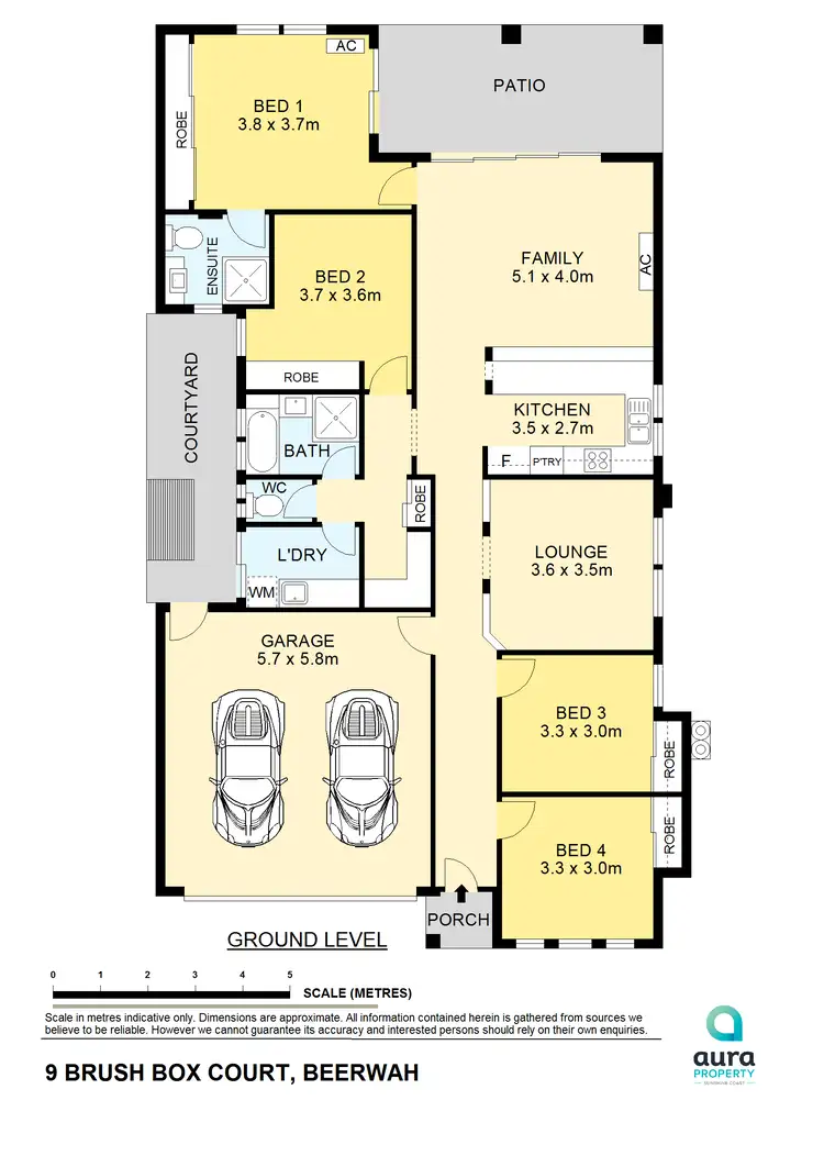 Floorplan of Homely house listing, 9 Brush Box Court, Beerwah QLD 4519