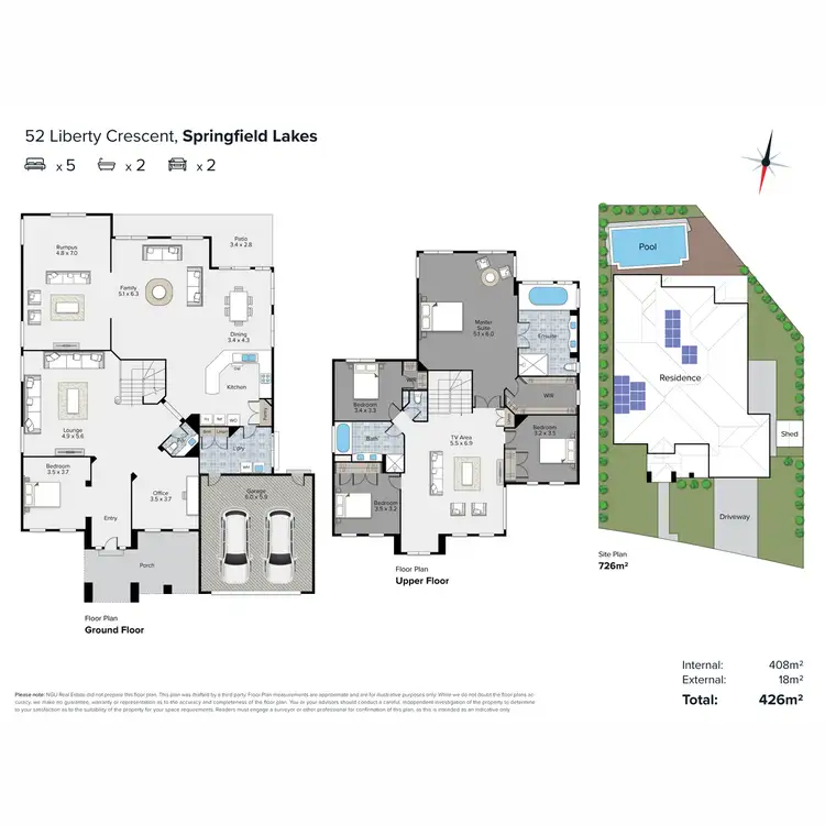 Floorplan of Homely house listing, 52 Liberty Crescent, Springfield Lakes QLD 4300