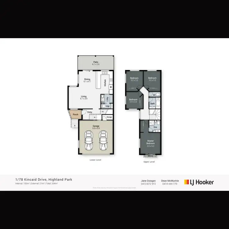 Floorplan of Homely townhouse listing, 1/78 Kincaid Drive, Highland Park QLD 4211