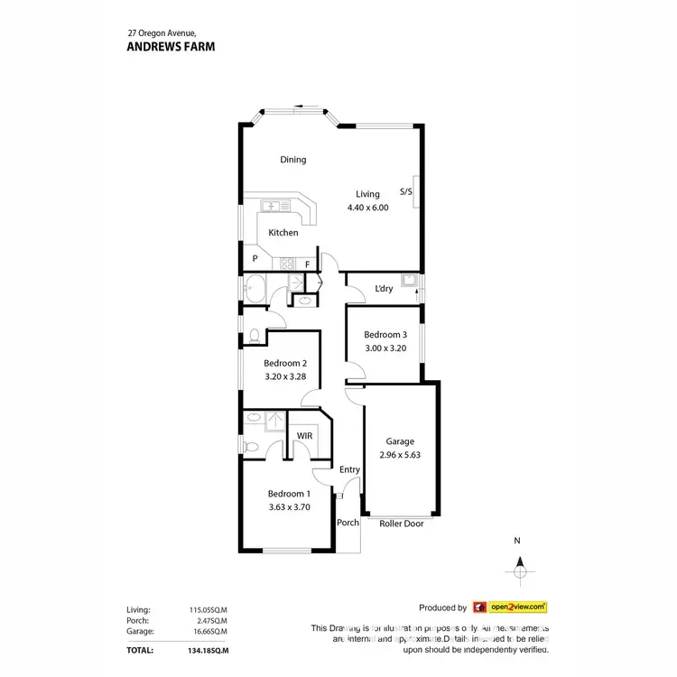 Floorplan of Homely house listing, 27 Oregon Avenue, Andrews Farm SA 5114