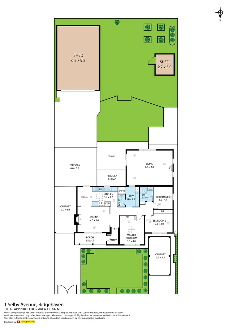 Floorplan of Homely house listing, 1 Selby Avenue, Ridgehaven SA 5097