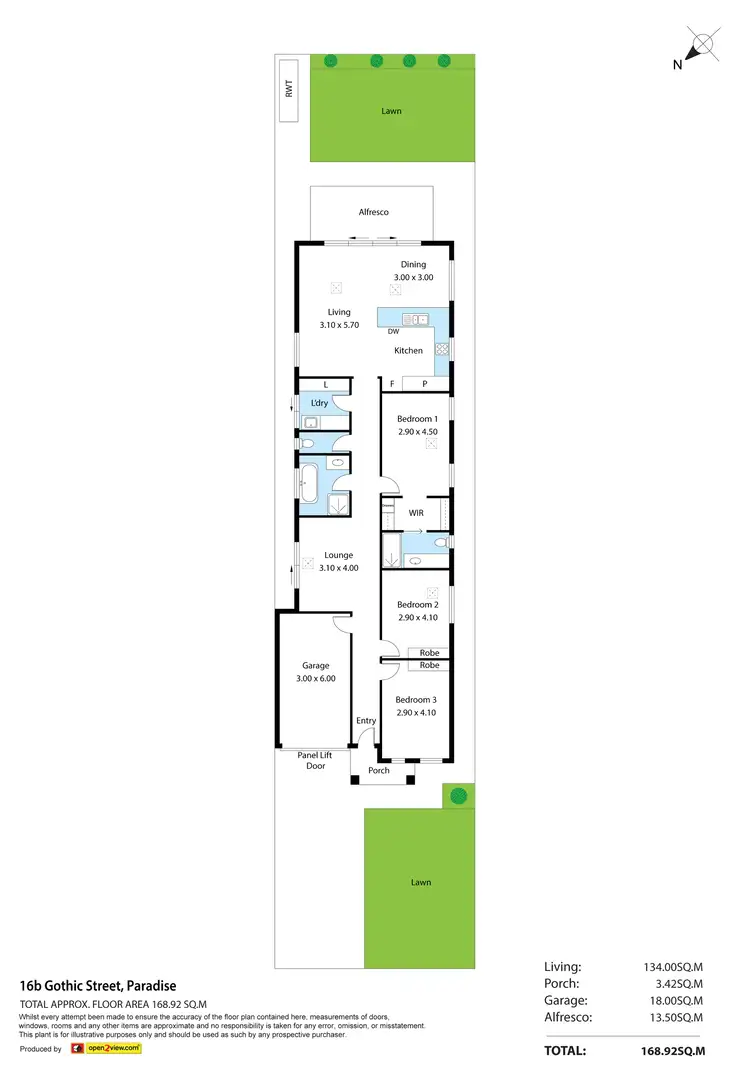 Floorplan of Homely house listing, 16B Gothic Drive, Paradise SA 5075