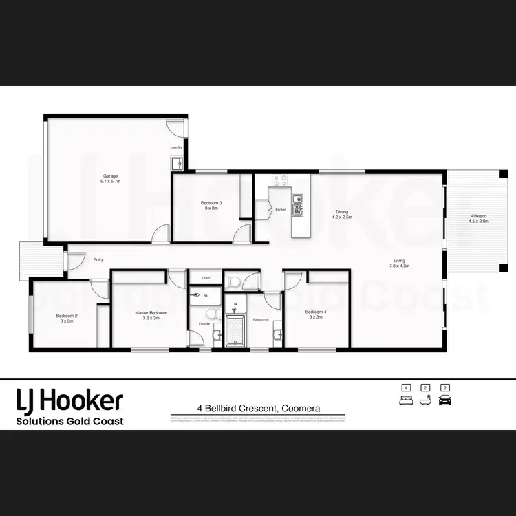 Floorplan of Homely house listing, 4 Bellbird Crescent, Coomera QLD 4209