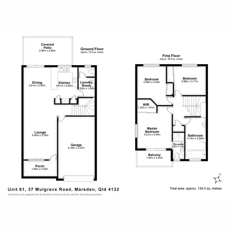 Floorplan of Homely townhouse listing, 61/37 Mulgrave Road, Marsden QLD 4132
