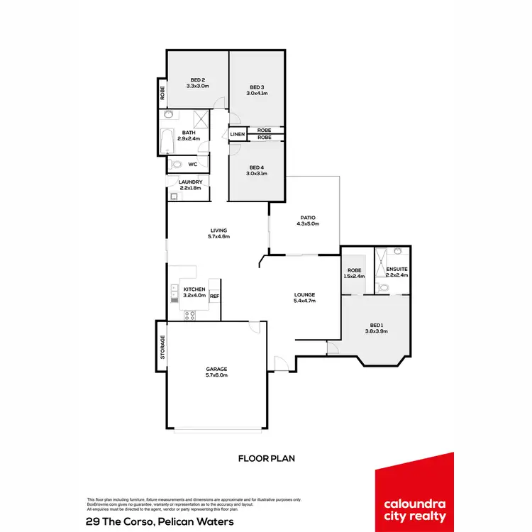 Floorplan of Homely house listing, 29 The Corso, Pelican Waters QLD 4551