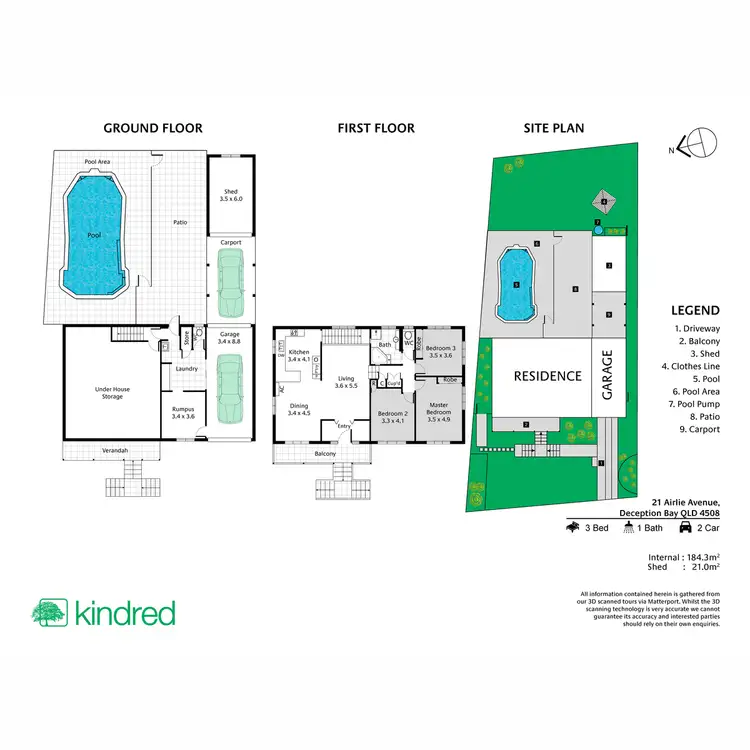 Floorplan of Homely house listing, 21 Airlie Avenue, Deception Bay QLD 4508