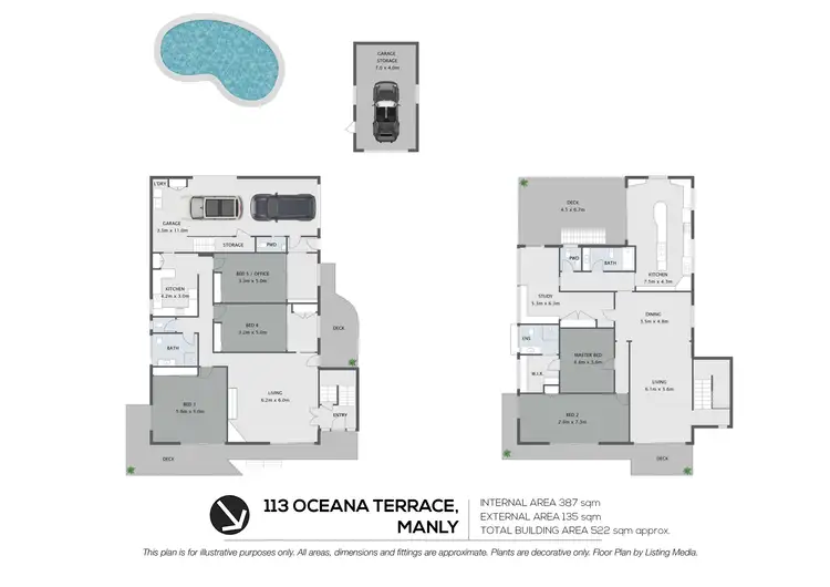 Floorplan of Homely house listing, 113 Oceana Terrace, Manly QLD 4179