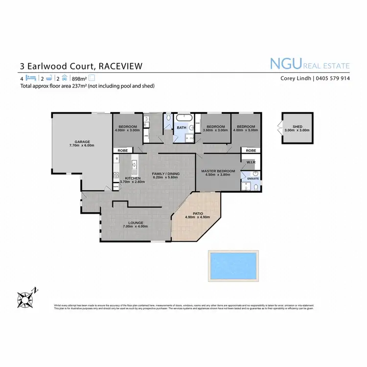 Floorplan of Homely house listing, 3 Earlwood Court, Raceview QLD 4305