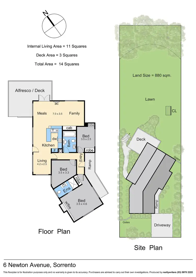 Floorplan of Homely house listing, 6 Newton Avenue, Sorrento VIC 3943