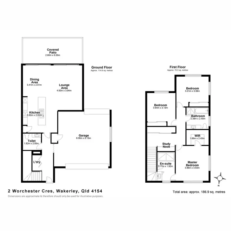 Floorplan of Homely house listing, 2 Worchester Crescent, Wakerley QLD 4154