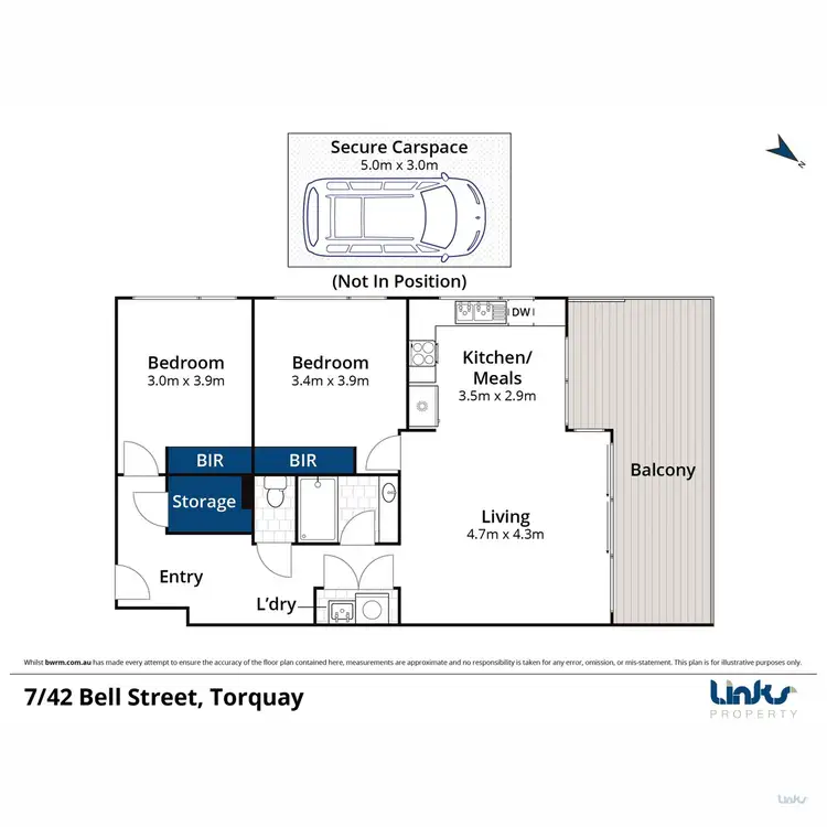 Floorplan of Homely apartment listing, 7/42 Bell Street, Torquay VIC 3228