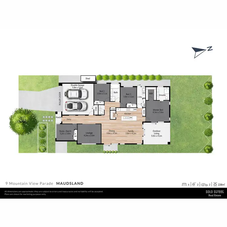 Floorplan of Homely house listing, 9 Mountain View Parade, Maudsland QLD 4210