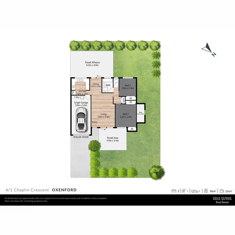 Floorplan of Homely villa listing, 4/1 Chaplin Crescent, Oxenford QLD 4210