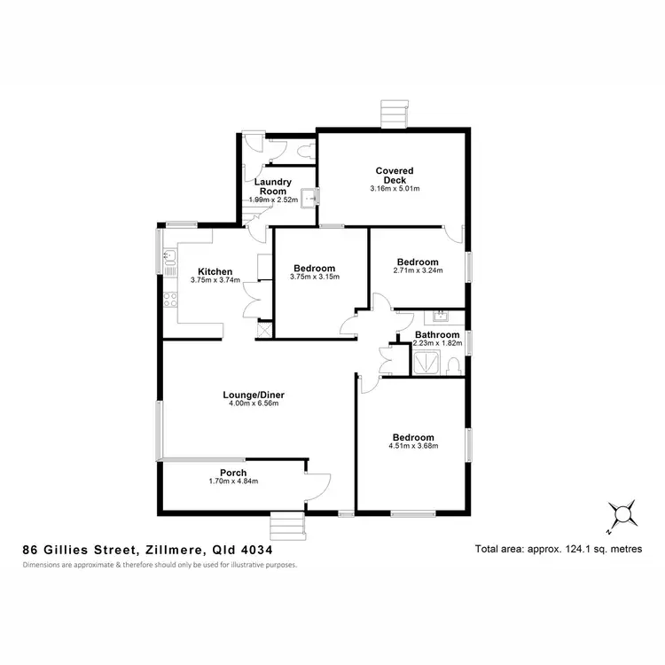 Floorplan of Homely house listing, 86 Gillies Street, Zillmere QLD 4034