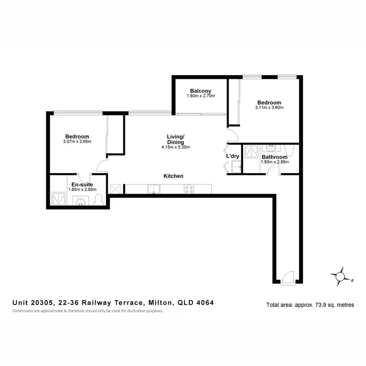 Floorplan of Homely apartment listing, 20305/22-36 Railway Terrace, Milton QLD 4064
