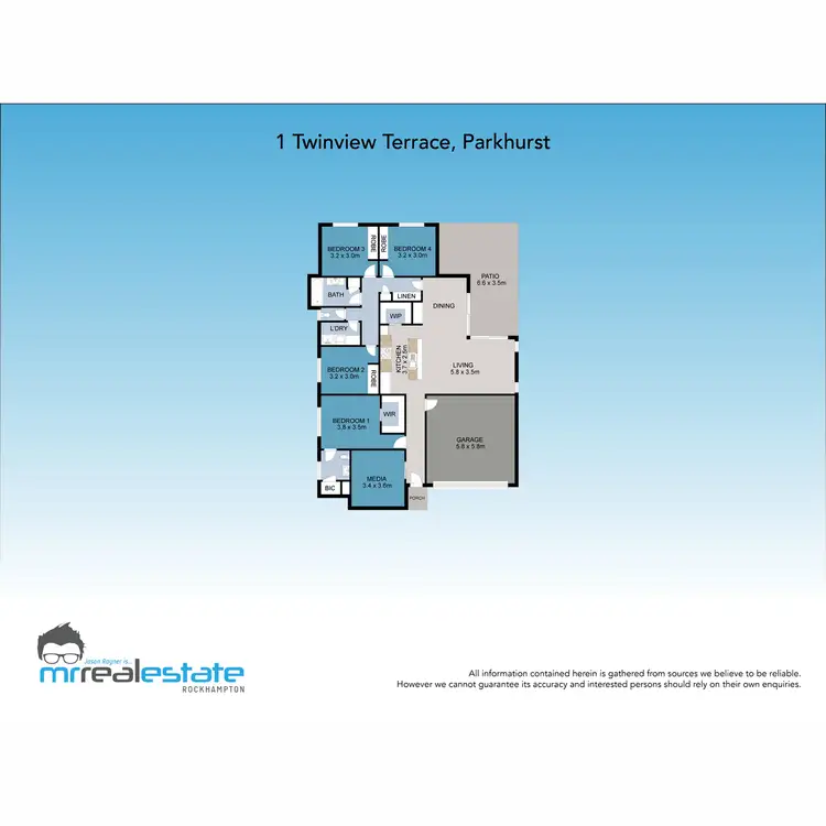 Floorplan of Homely house listing, 1 Twinview Terrace, Parkhurst QLD 4702