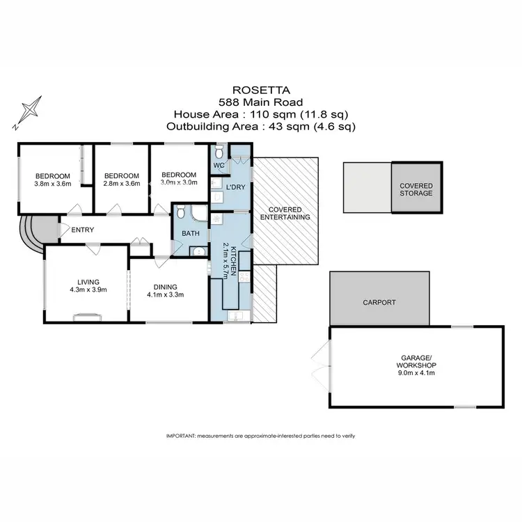 Floorplan of Homely house listing, 588 Main Road, Rosetta TAS 7010