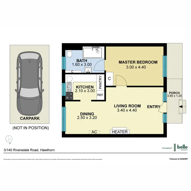 Floorplan of Homely apartment listing, 3/140 Riversdale Road, Hawthorn VIC 3122