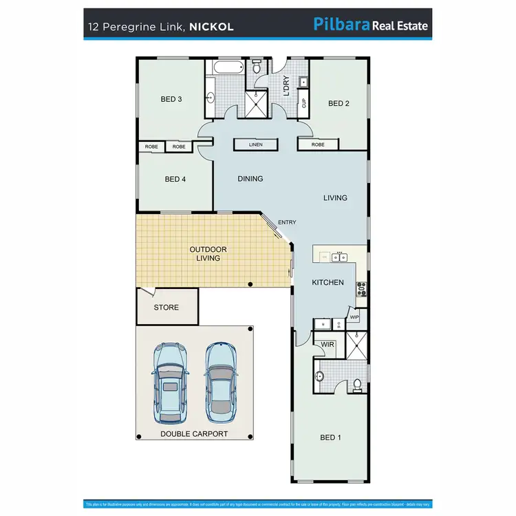 Floorplan of Homely house listing, 12 Peregrine Link, Karratha WA 6714