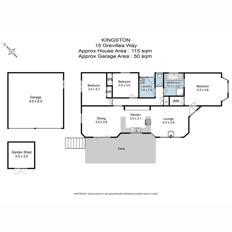 Floorplan of Homely house listing, 15 Grevillea Way, Kingston TAS 7050
