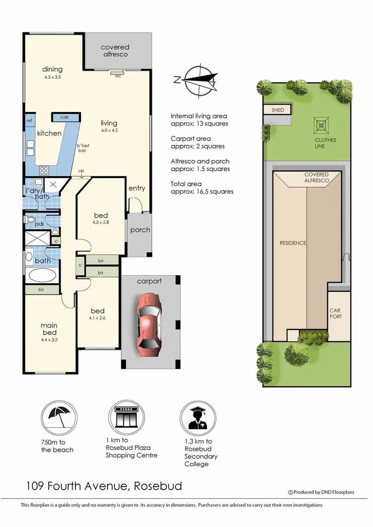 Floorplan of Homely house listing, 109 Fourth Avenue, Rosebud VIC 3939