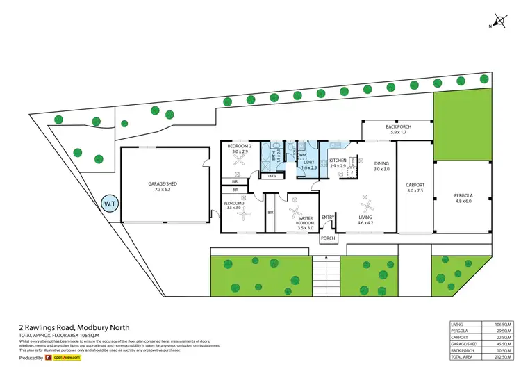 Floorplan of Homely house listing, 2 Rawlings Road, Modbury North SA 5092