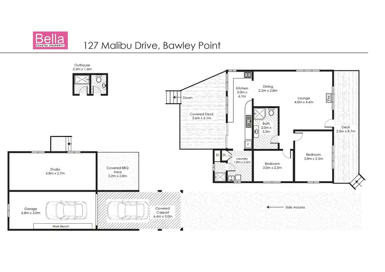 Floorplan of Homely house listing, 127 Malibu Drive, Bawley Point NSW 2539